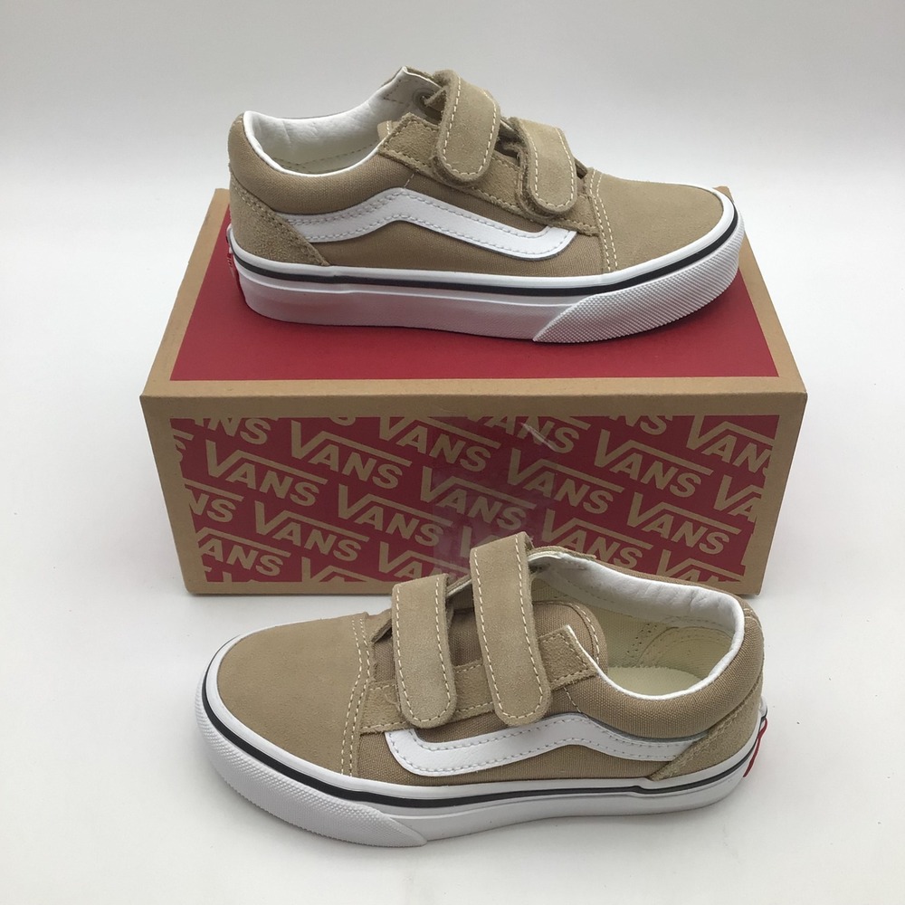Vans Old Skool V Kids Shoes Color Theory Tan Suede VN000V214MG Size 12 NEW